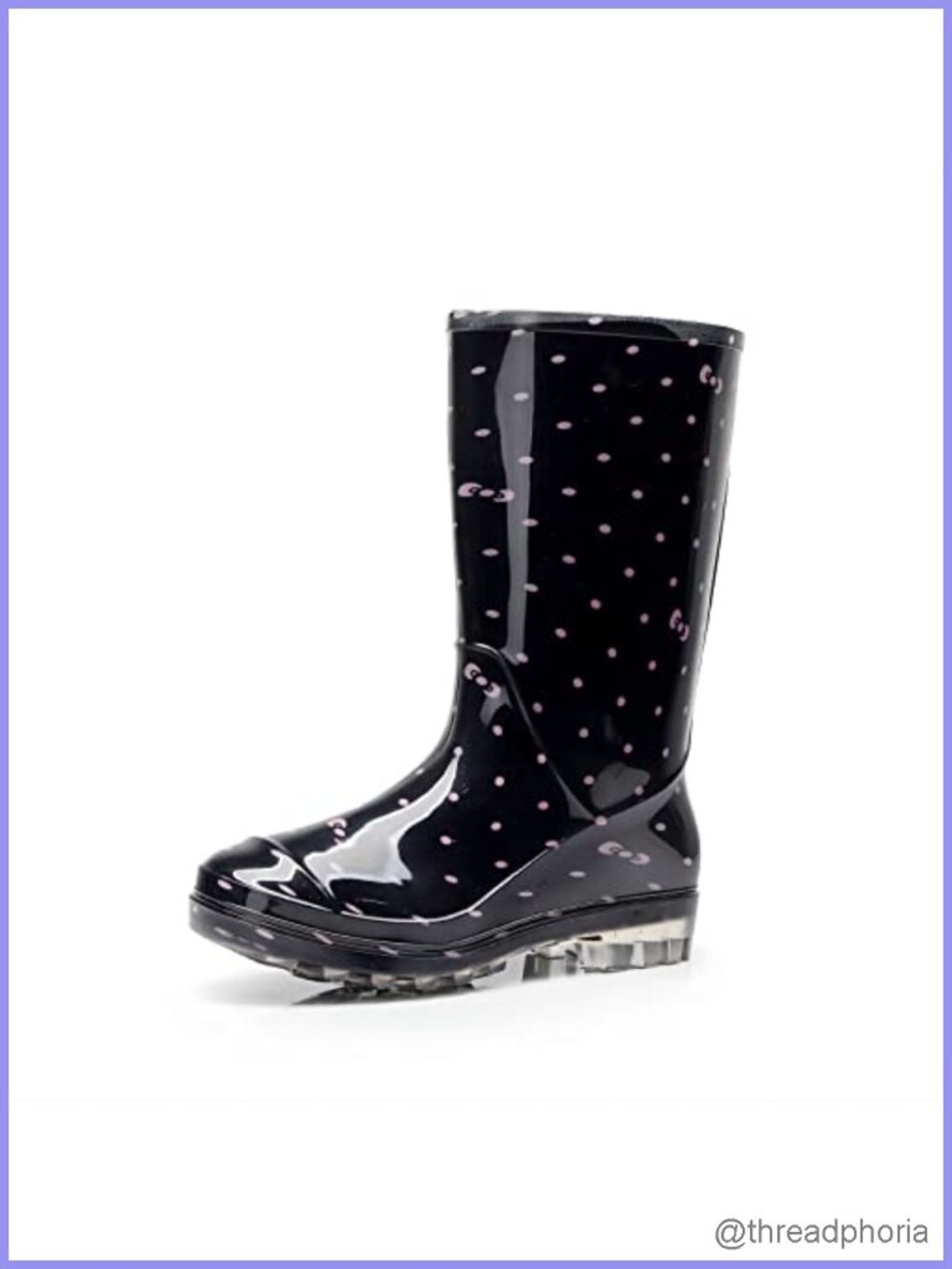 Waterproof Mid-Calf Floral Rain Boots Garden Rubber PVC Comfortable